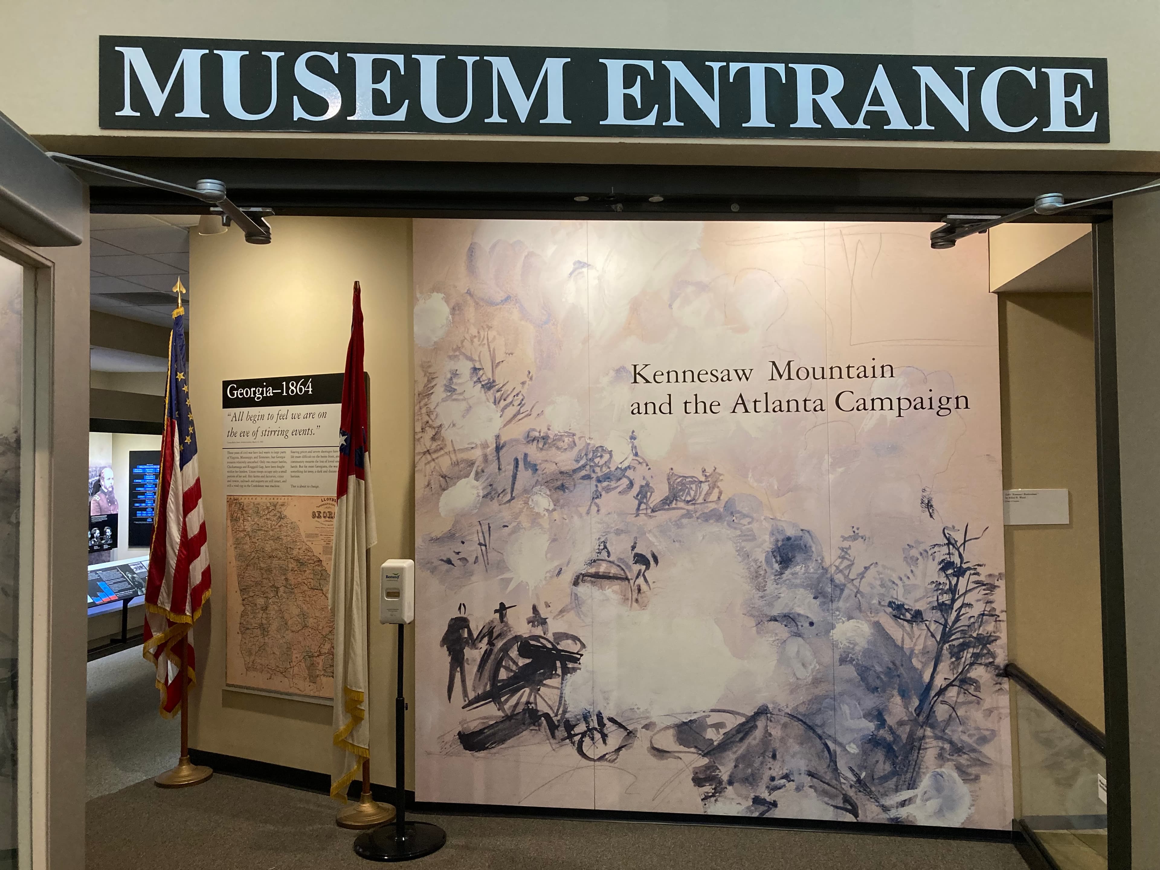 This photo shows the entrance to the museum at Kennesaw Mountain.