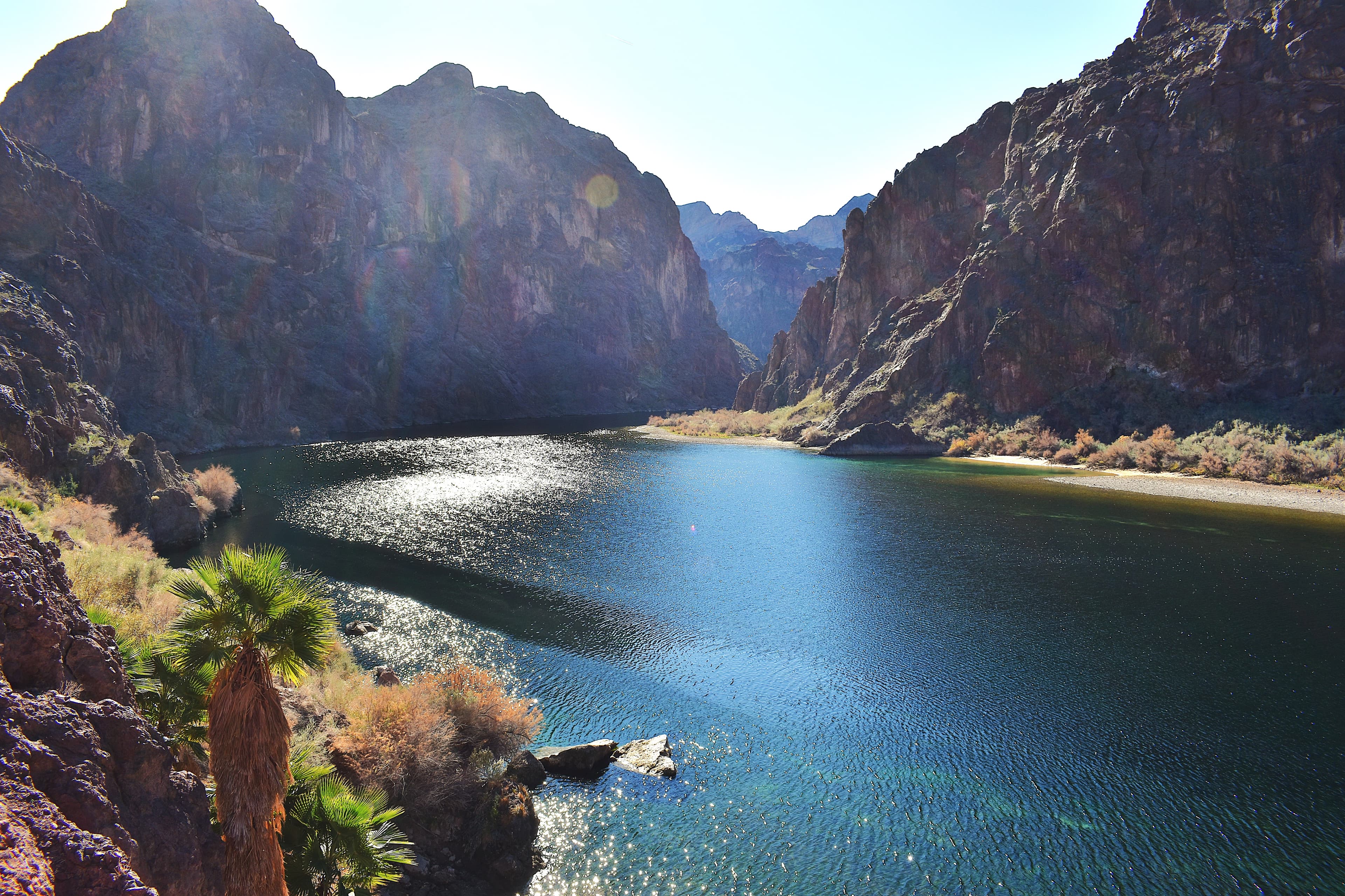 A view of the Colorado River at the end of the Lone Palm route.
