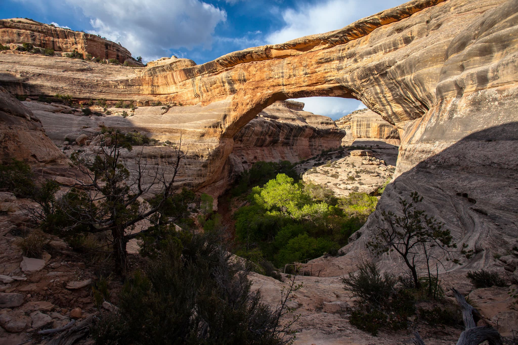 Sipapu natural stone bridge view from side