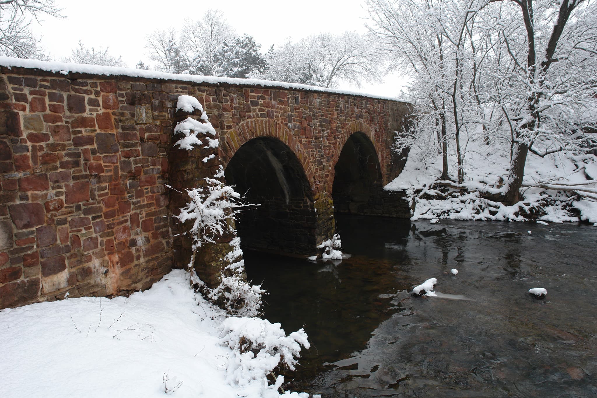 Stone Bridge in Winter