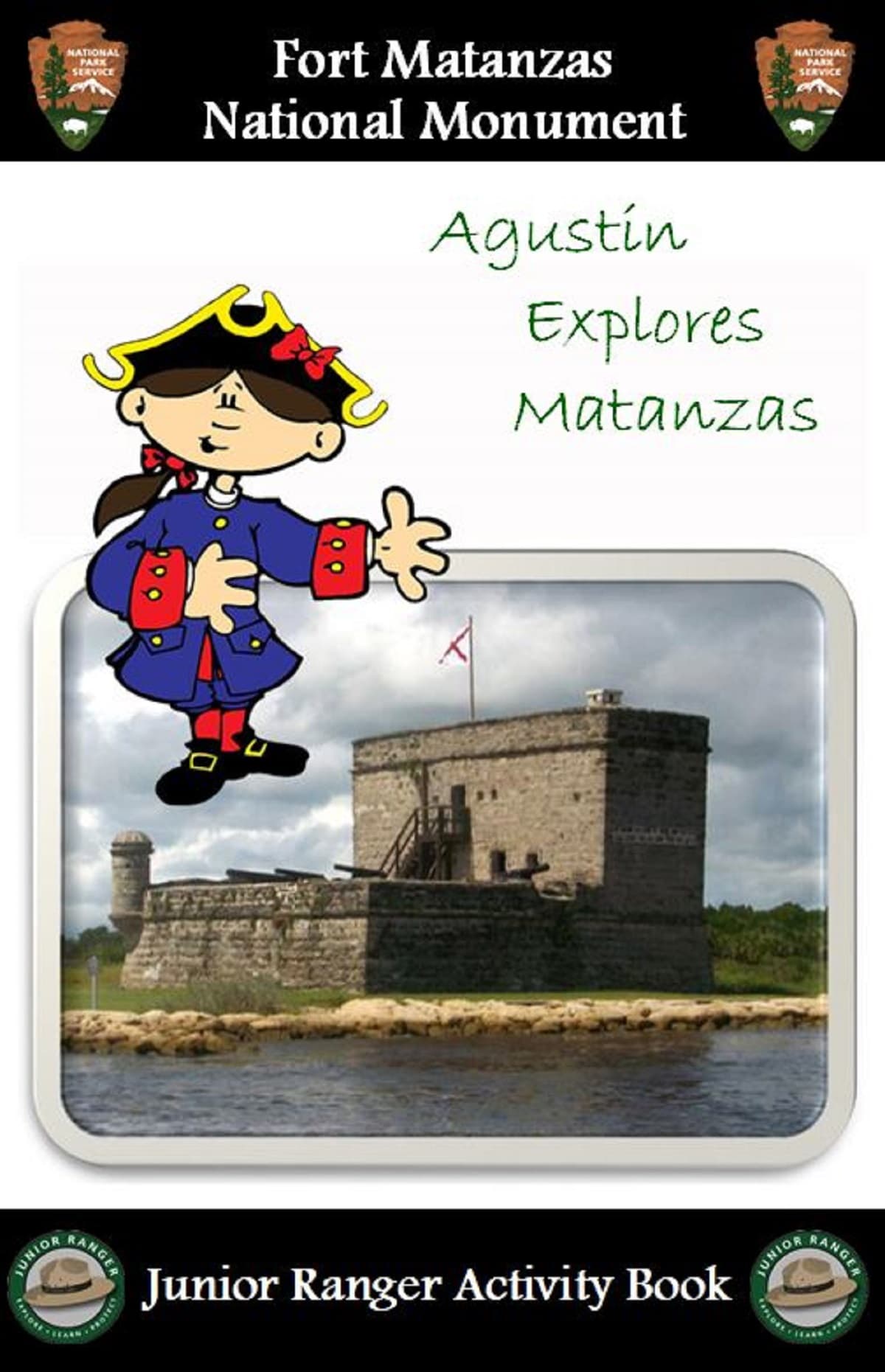 A cartoon Soldier and Photo of Fort Matanzas
