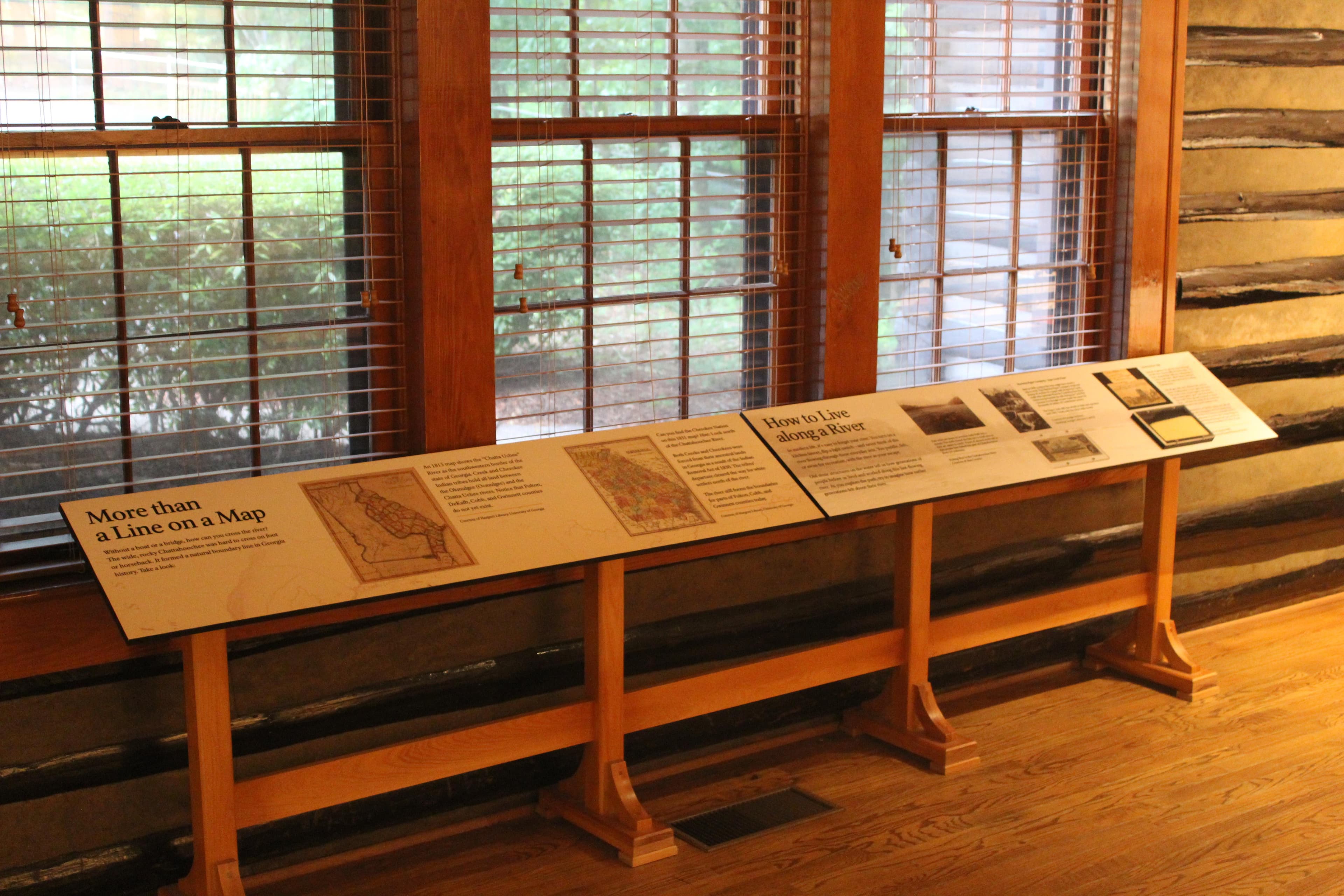 View of the exhibits about the river.