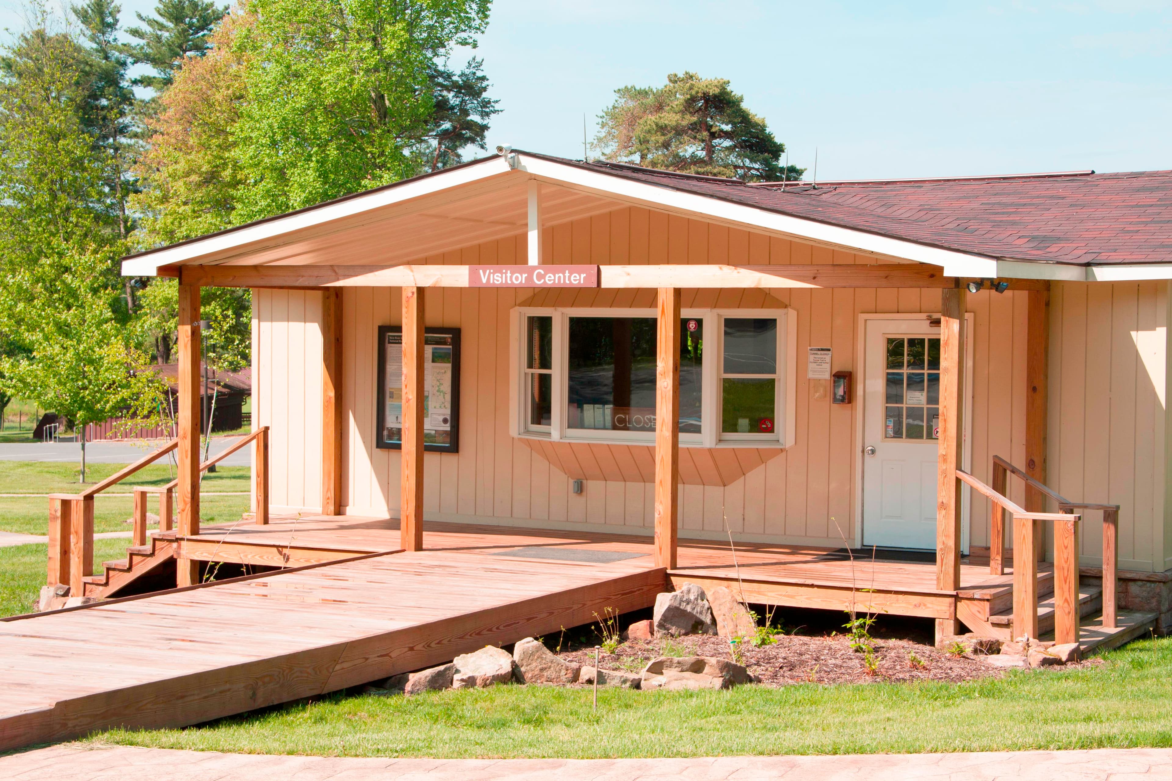 small visitor center building