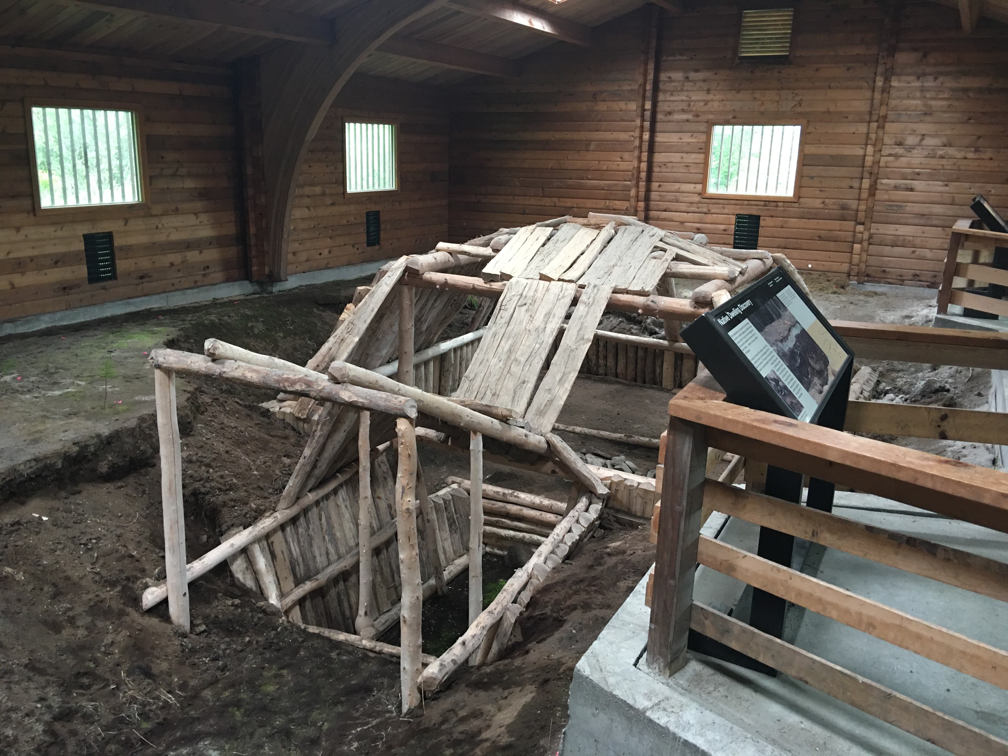 partially reconstructed traditional Native Alaskan home